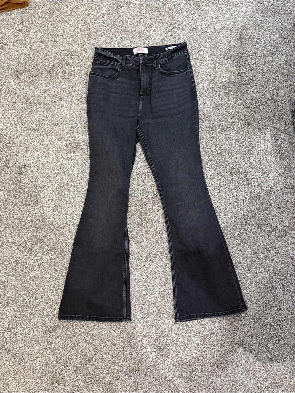 Wrangler Women's Dark Black Flare Jeans